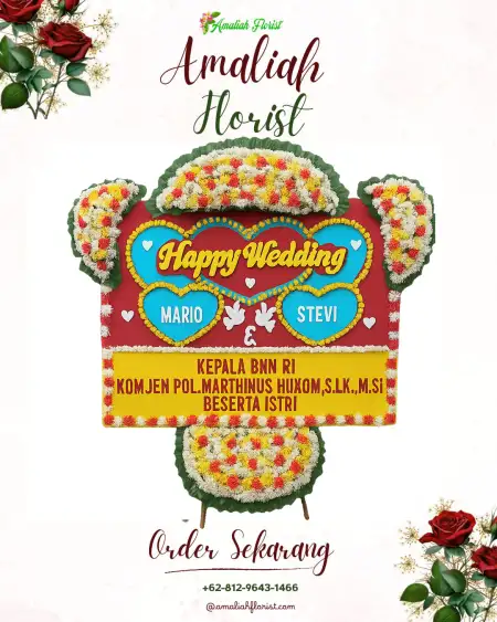 Papan Bunga Pernikahan Melinting